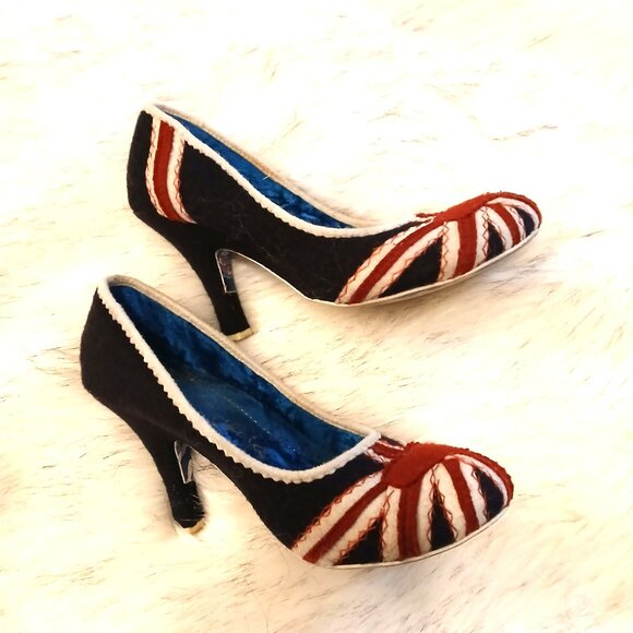 IRREGULAR CHOICE - Union Jack Pumps - Picture 1 of 10